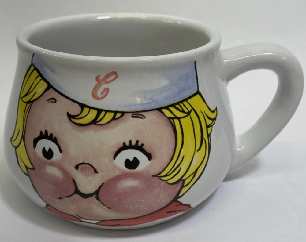Vintage 1998 Campbells Soup Kid Mug Bowl Houston Harvest 16oz Ceramic Face